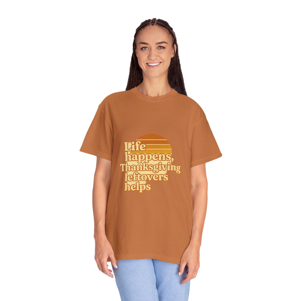 Thanksgiving Leftovers T-Shirt — “Life Happens, Thanksgiving Leftovers Helps” Retro Tee - Trending Now - October 2026