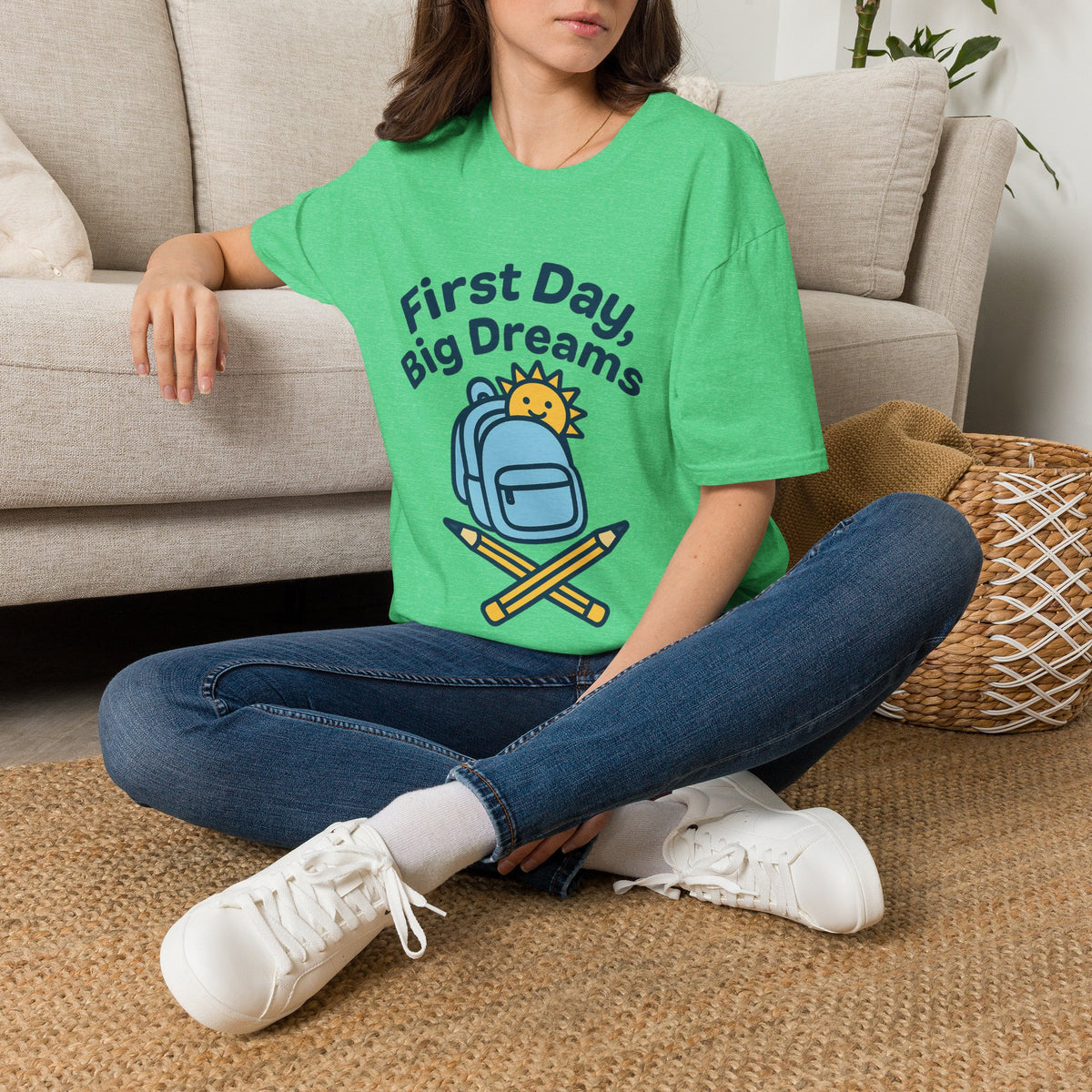 First Day Big Dreams T-Shirt — Cute Backpack & Pencil Back-to-School Tee - Trending Now - August 2026