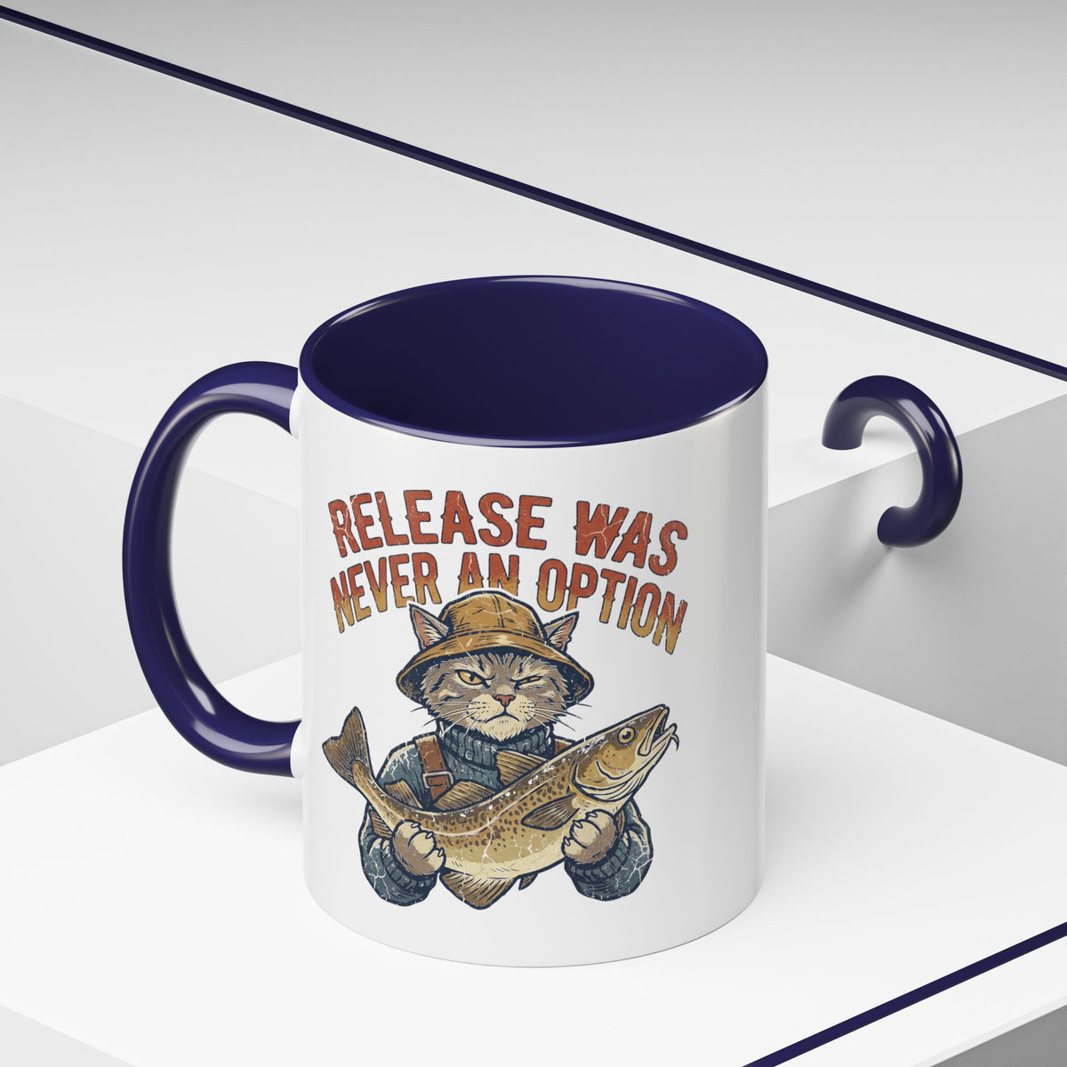 "Release Was Never An Option" Funny And Witty Accent Coffee Mug (11, 15oz)