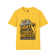 Kids Fight the Toughest Battles Childhood Cancer Awareness T-Shirt