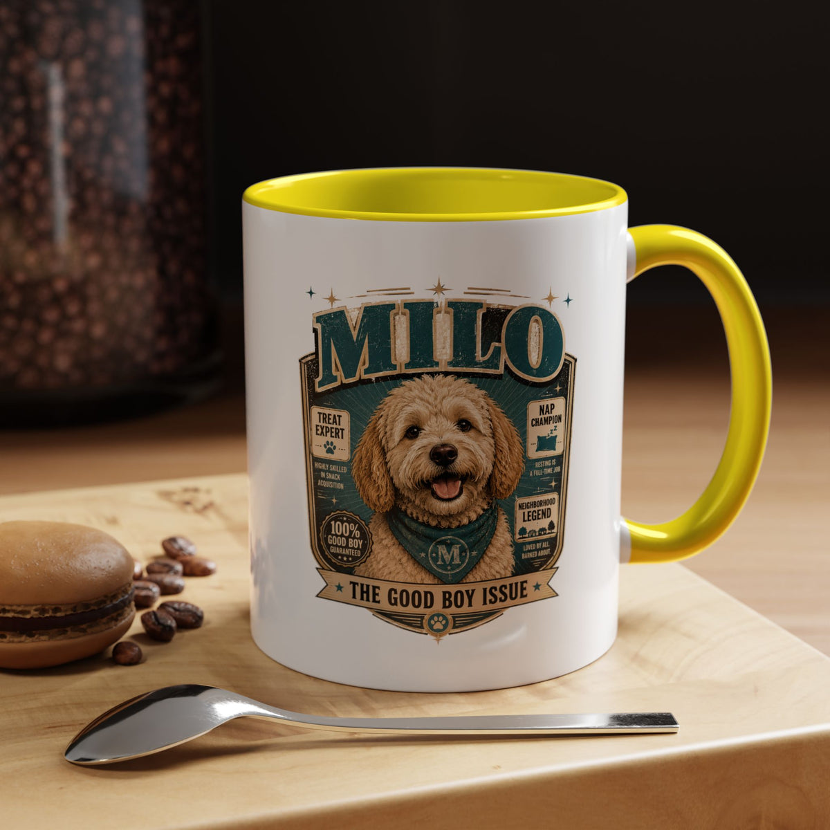 Milo Bailey Dog Dad Mom Accent Coffee Mug