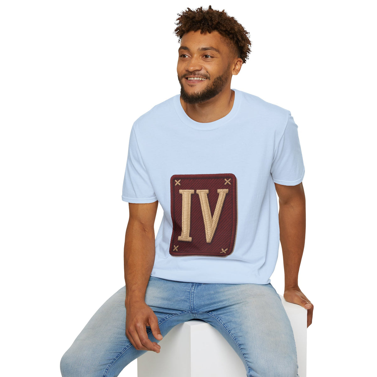 Roman Numeral IV Vintage Patch T-Shirt — Minimal Retro 4 Shirt - Trending Now - August 2026