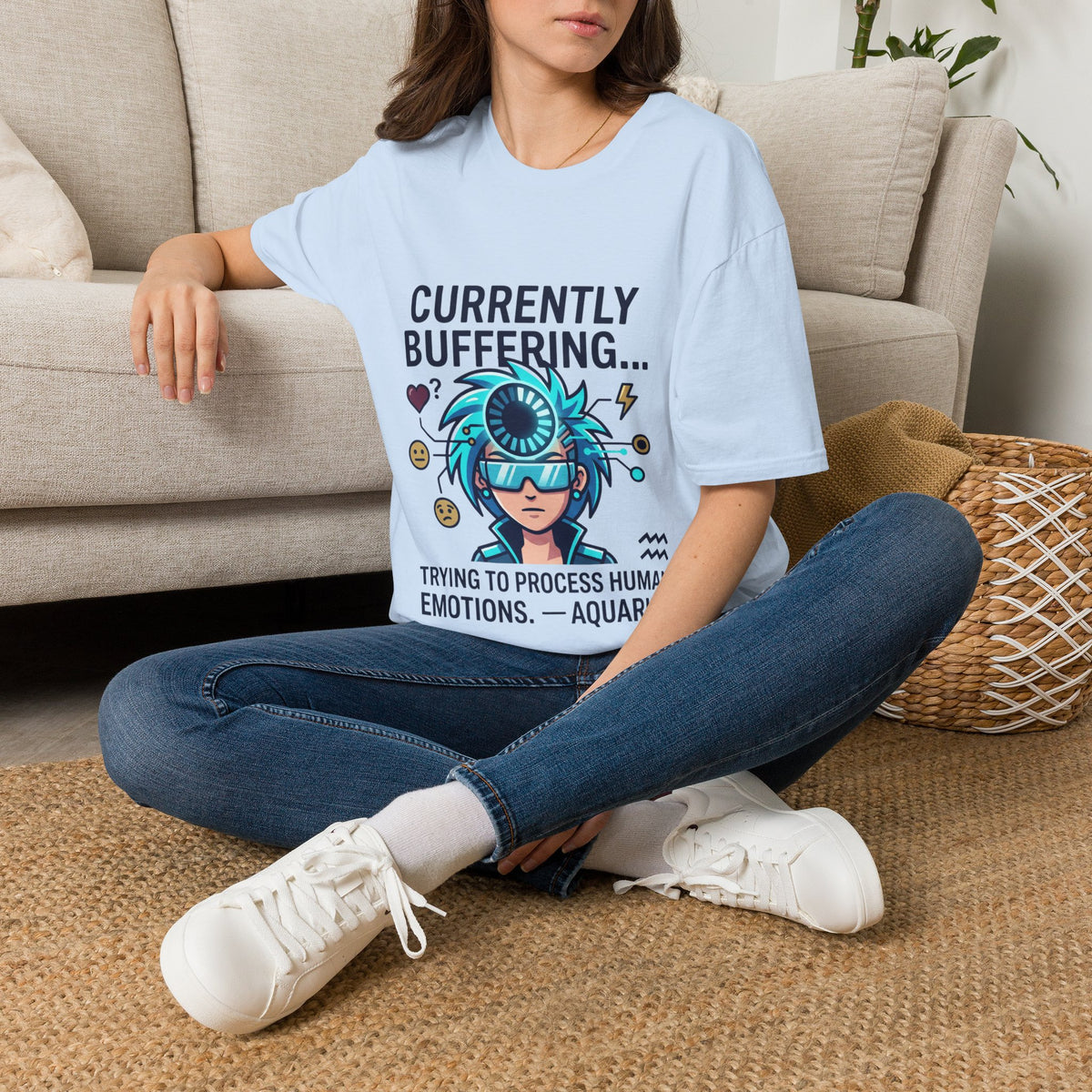 Currently Buffering T-Shirt — Funny Aquarius Zodiac Tee