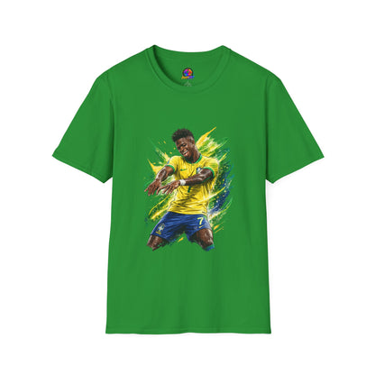 Brazil  Soccer Celebration T-Shirt — Brazilian Football Player Artwork