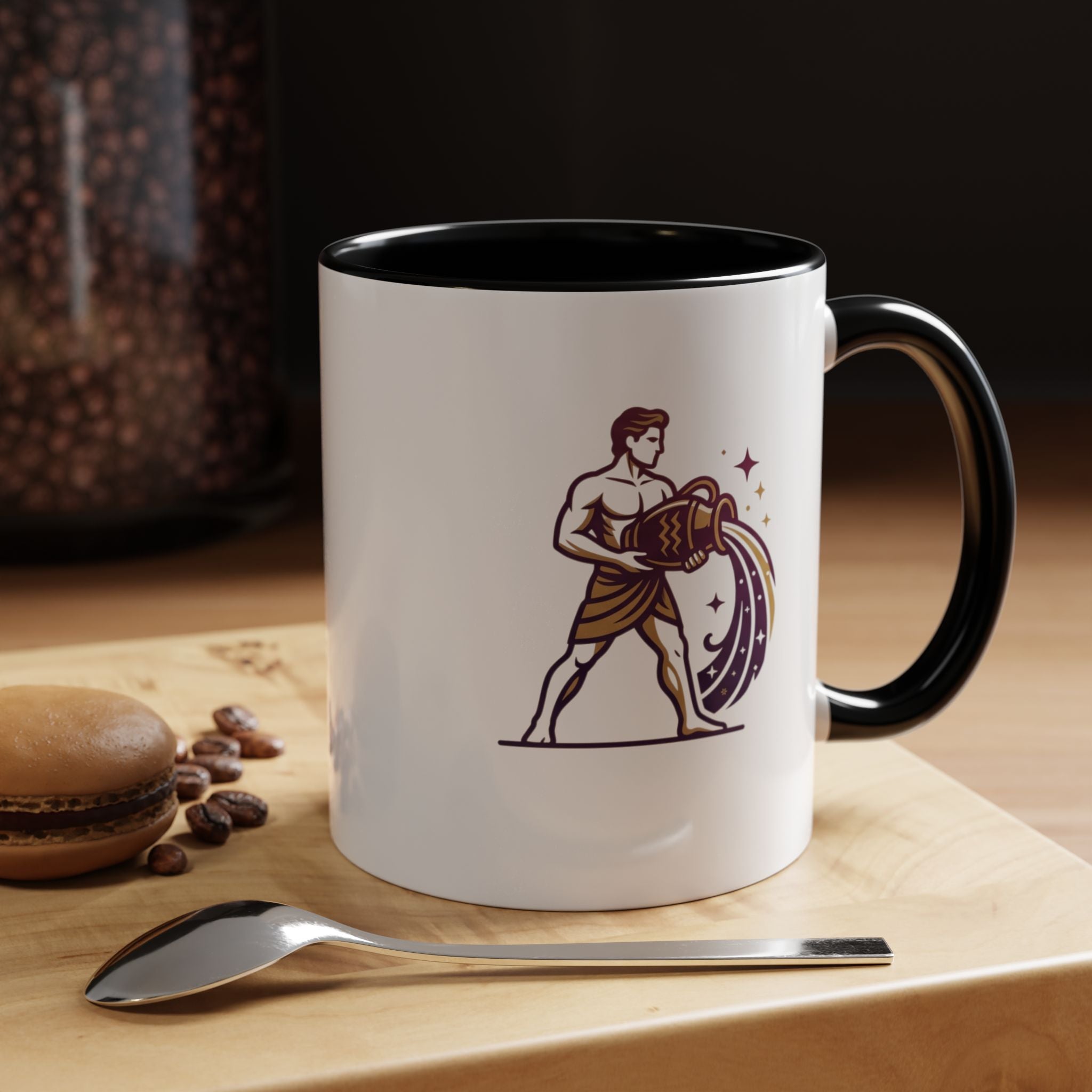 Aquarius Zodiac Coffee Mug — Water Bearer Astrology Gift