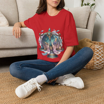 Libra Scales Zodiac T-Shirt — Celestial Astrology Graphic Tee