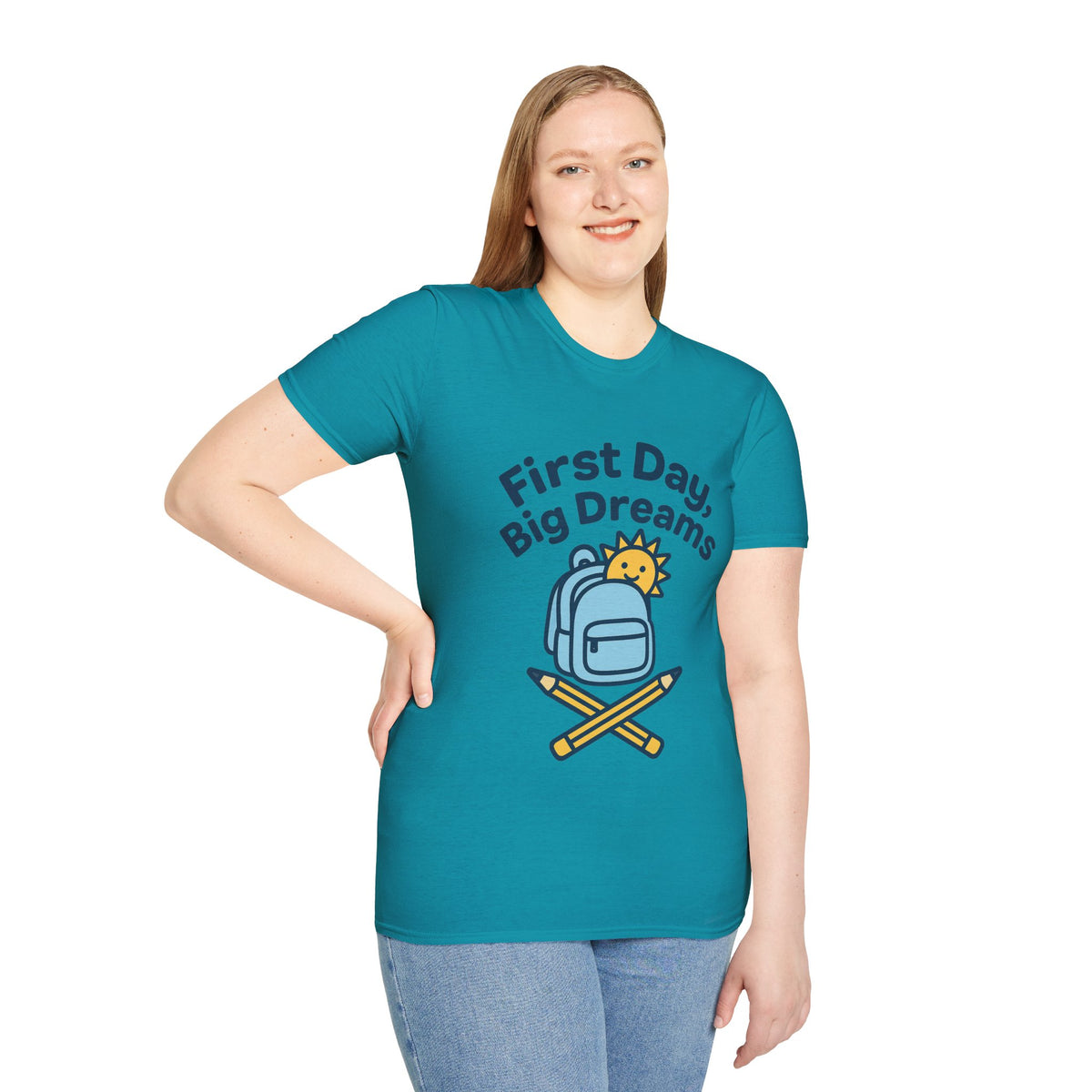 First Day Big Dreams T-Shirt — Cute Backpack & Pencil Back-to-School Tee - Trending Now - August 2026