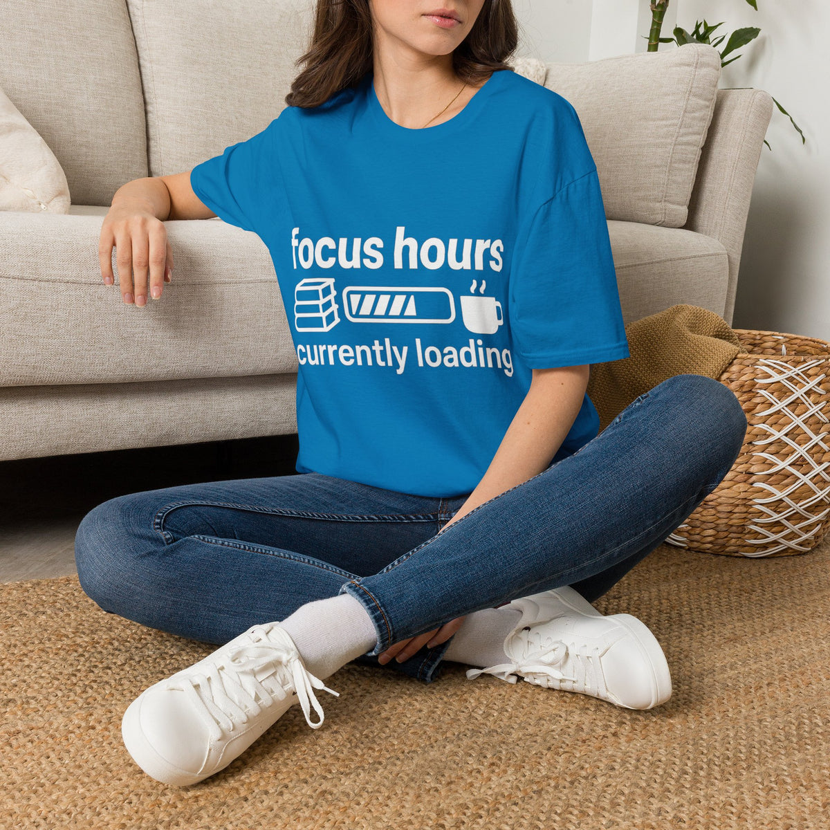 Focus Hours T-Shirt — "Focus Hours Currently Loading" Graphic Tee for Productivity & Remote Work - Trending Now - August 2026 Trends - Everyday T-Shirt
