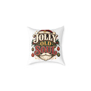 Christmas Holiday Pillow — "Jolly Old Soul" Christmas Decorative Throw Pillow