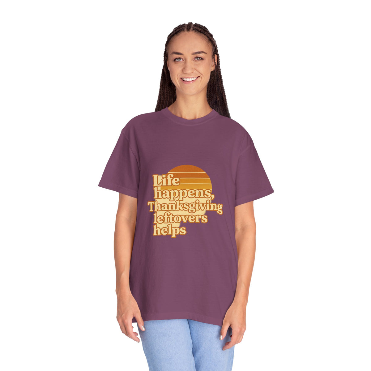 Thanksgiving Leftovers T-Shirt — “Life Happens, Thanksgiving Leftovers Helps” Retro Tee - Trending Now - October 2026