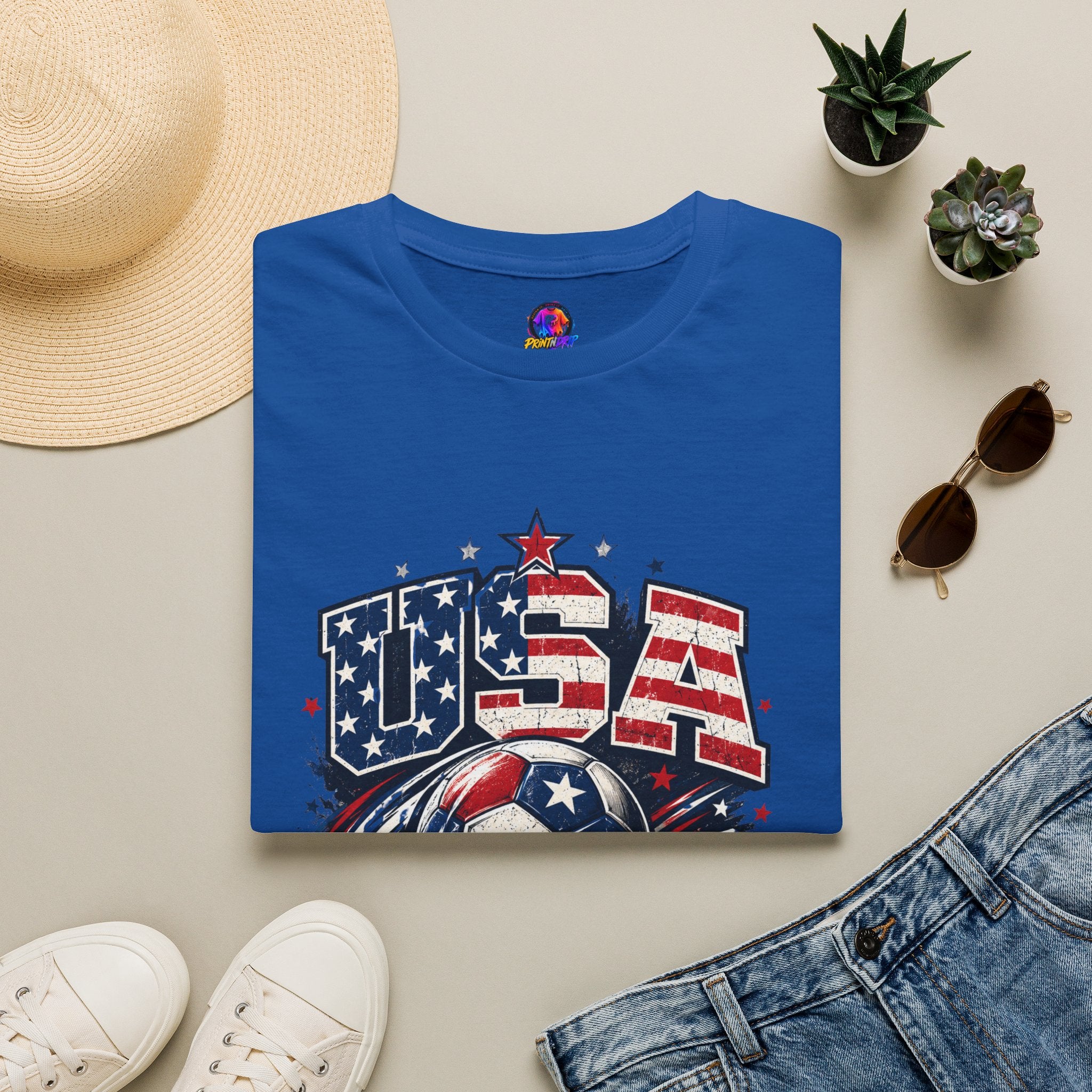USA Stars & Goals Soccer T-Shirt