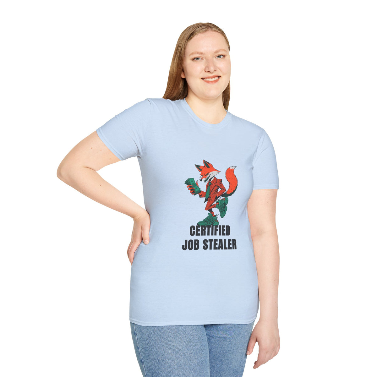 Certified Job Stealer T‑Shirt — Fox Illustration Funny Graphic Tee - Trending Now - August 2026