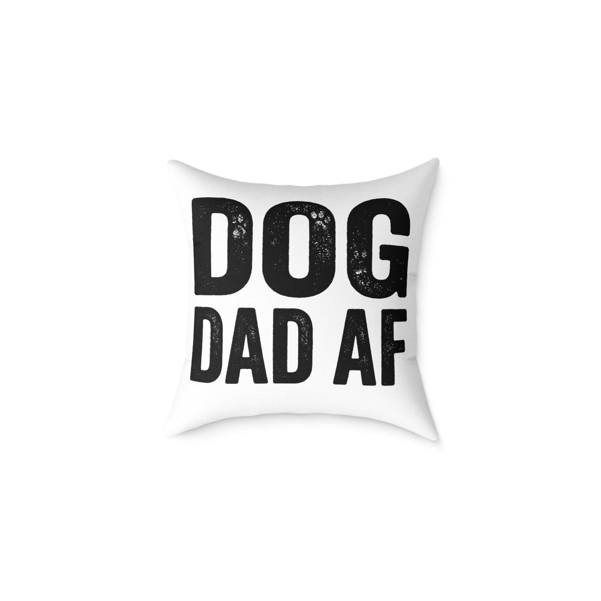 Funny Dog Dad AF Pillow — Funny Square Decorative Pillow for Dog Lovers