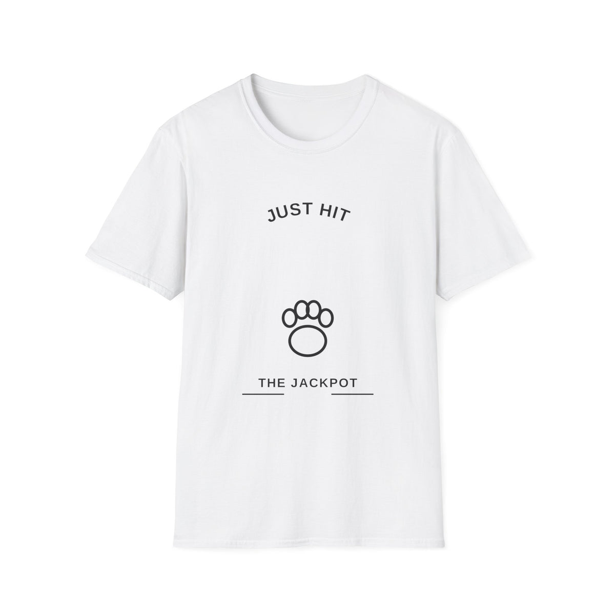 Just Hit The Jackpot Dog Paw Print Funny Pet Lover White Graphic Tee - Trending Now - September 2026