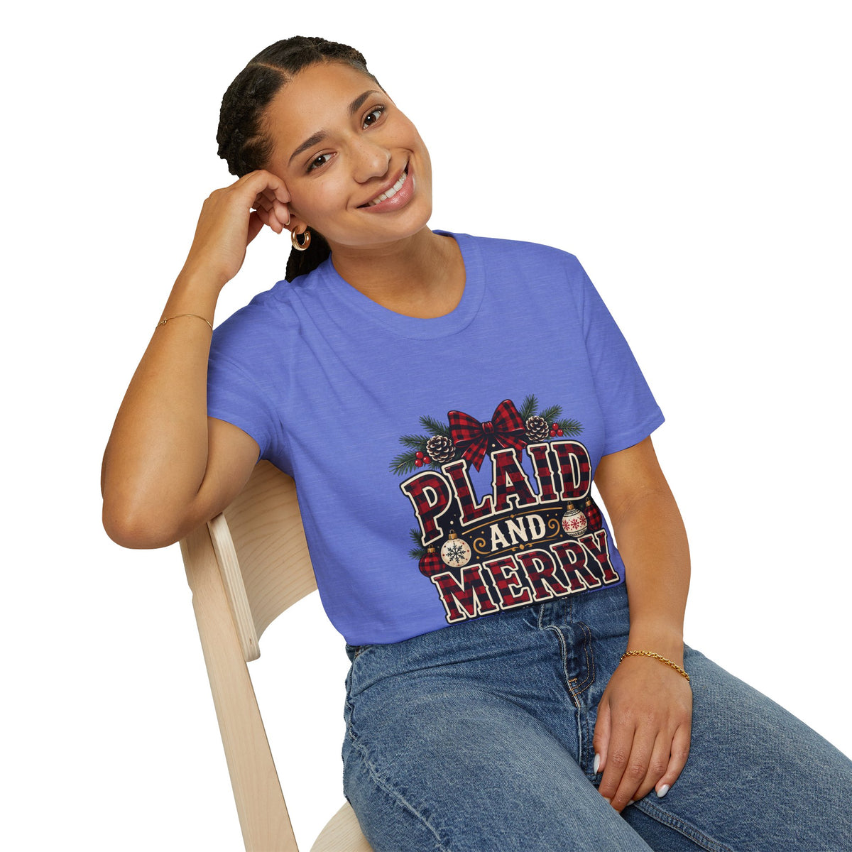 Plaid and Merry Christmas T-Shirt