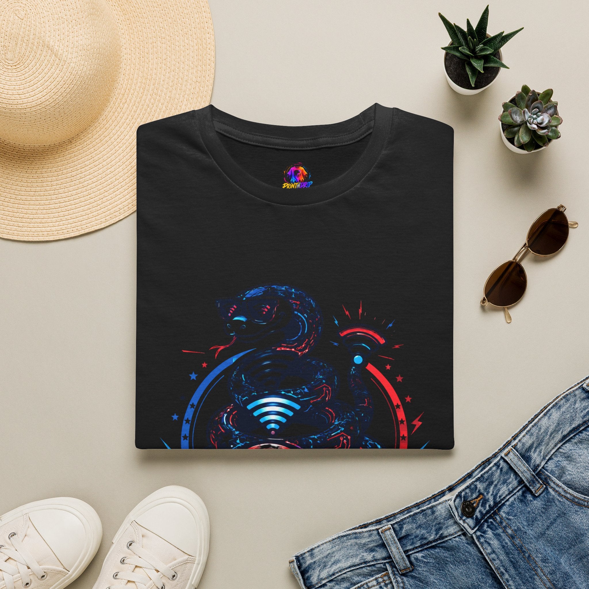 Don’t Tread on My WiFi T-Shirt — Patriotic Gadsden Snake WiFi Tee