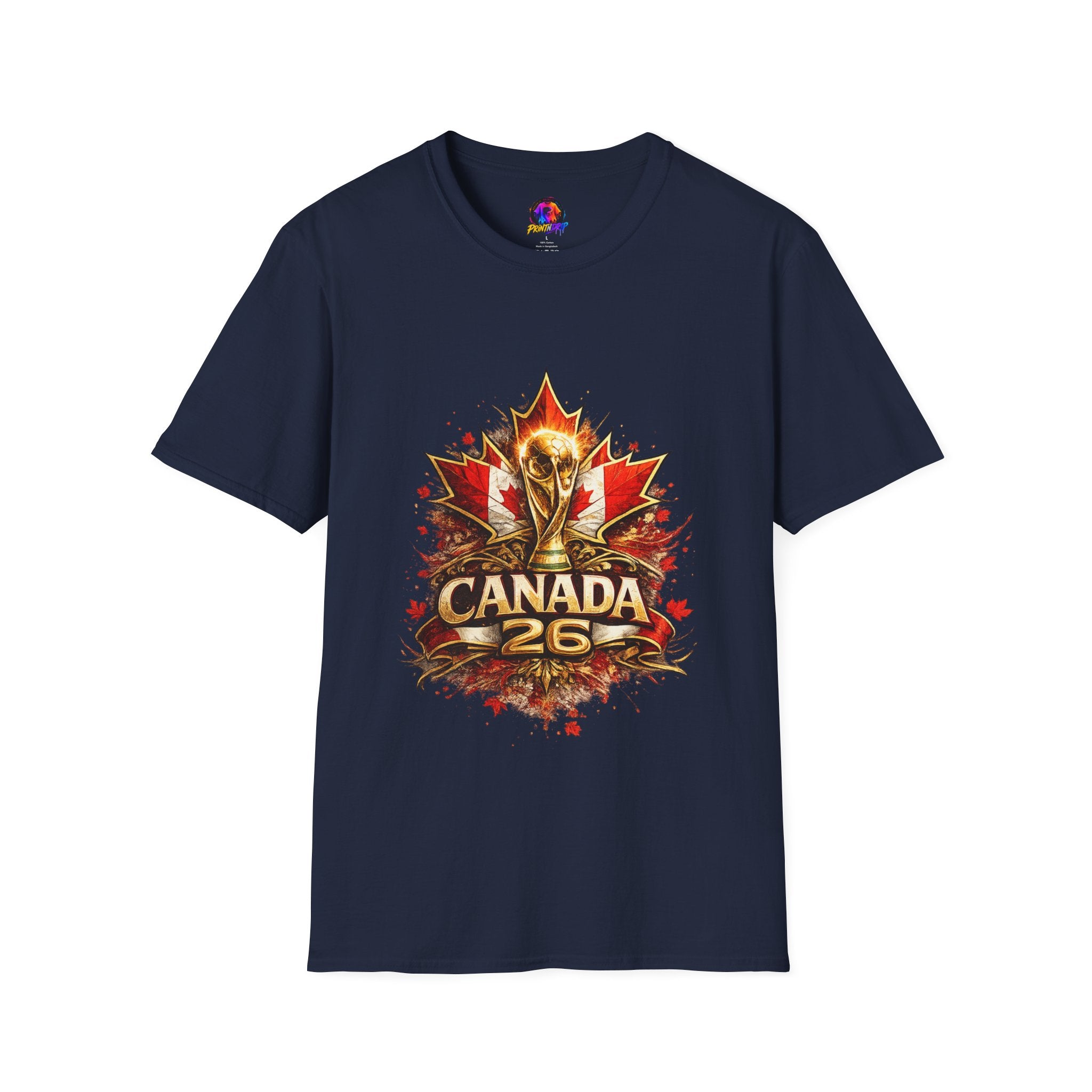 Canada World Cup T‑Shirt — Maple Leaf Soccer Trophy 26