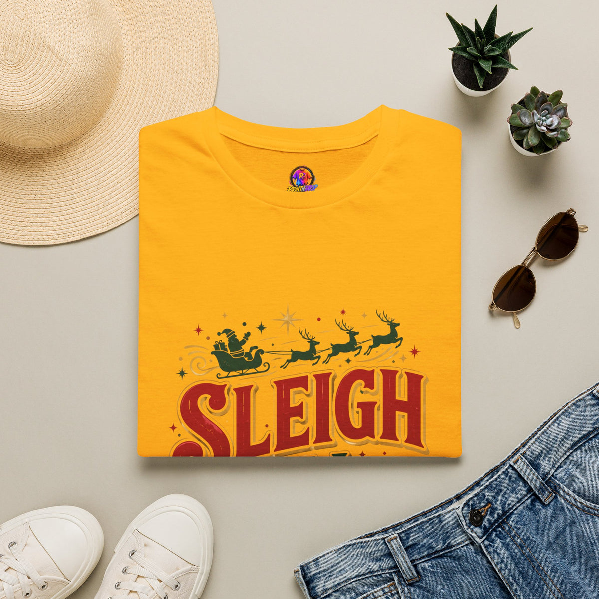 Sleigh All Day Christmas T-Shirt