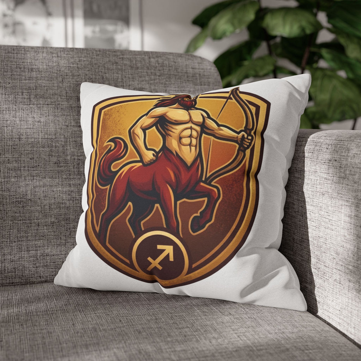 Sagittarius Centaur Zodiac Pillowcase — Archer Constellation Decorative Cushion