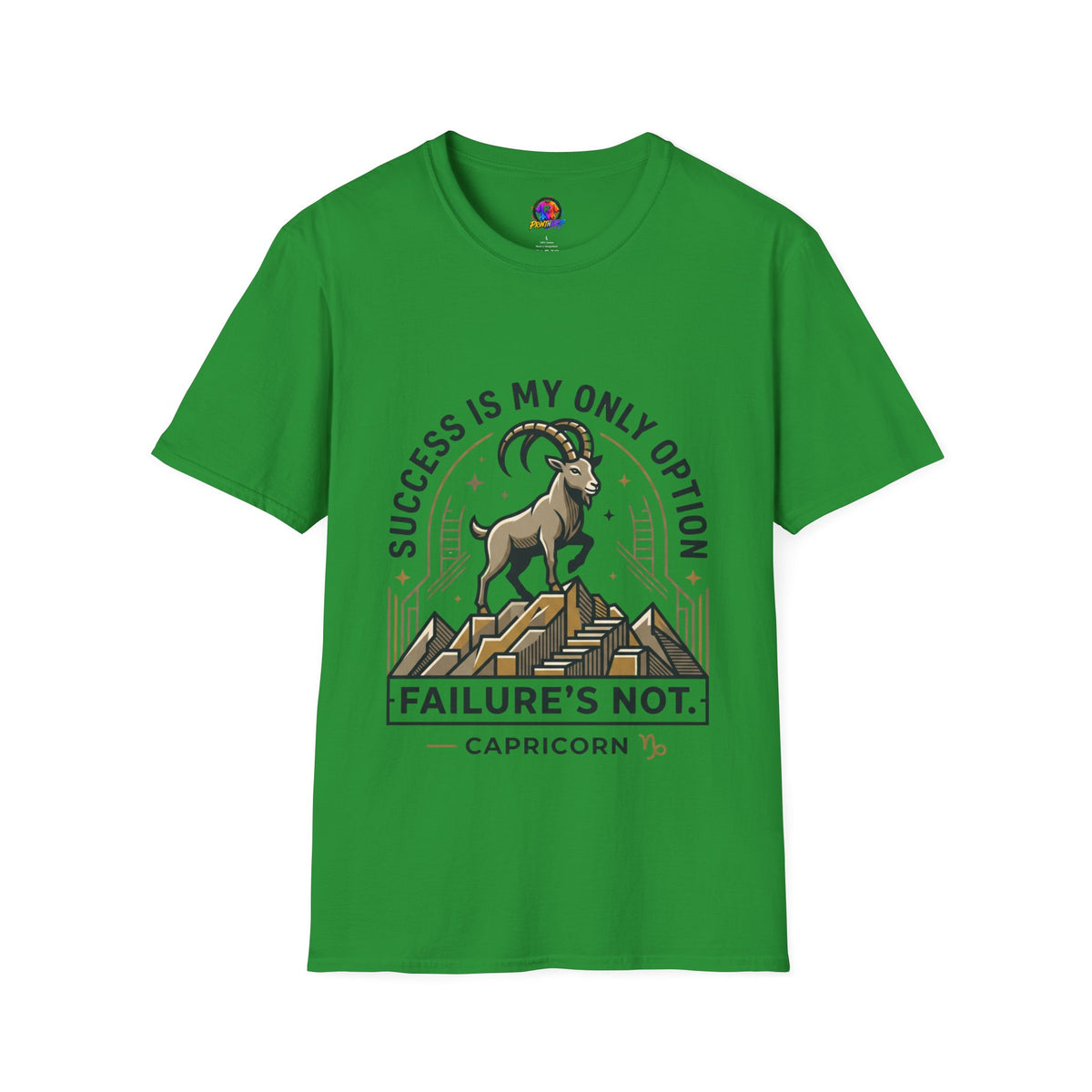 Capricorn Goat T-Shirt — "Success Is My Only Option" Motivational Zodiac Tee