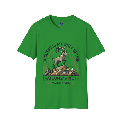 Capricorn Goat T-Shirt — "Success Is My Only Option" Motivational Zodiac Tee