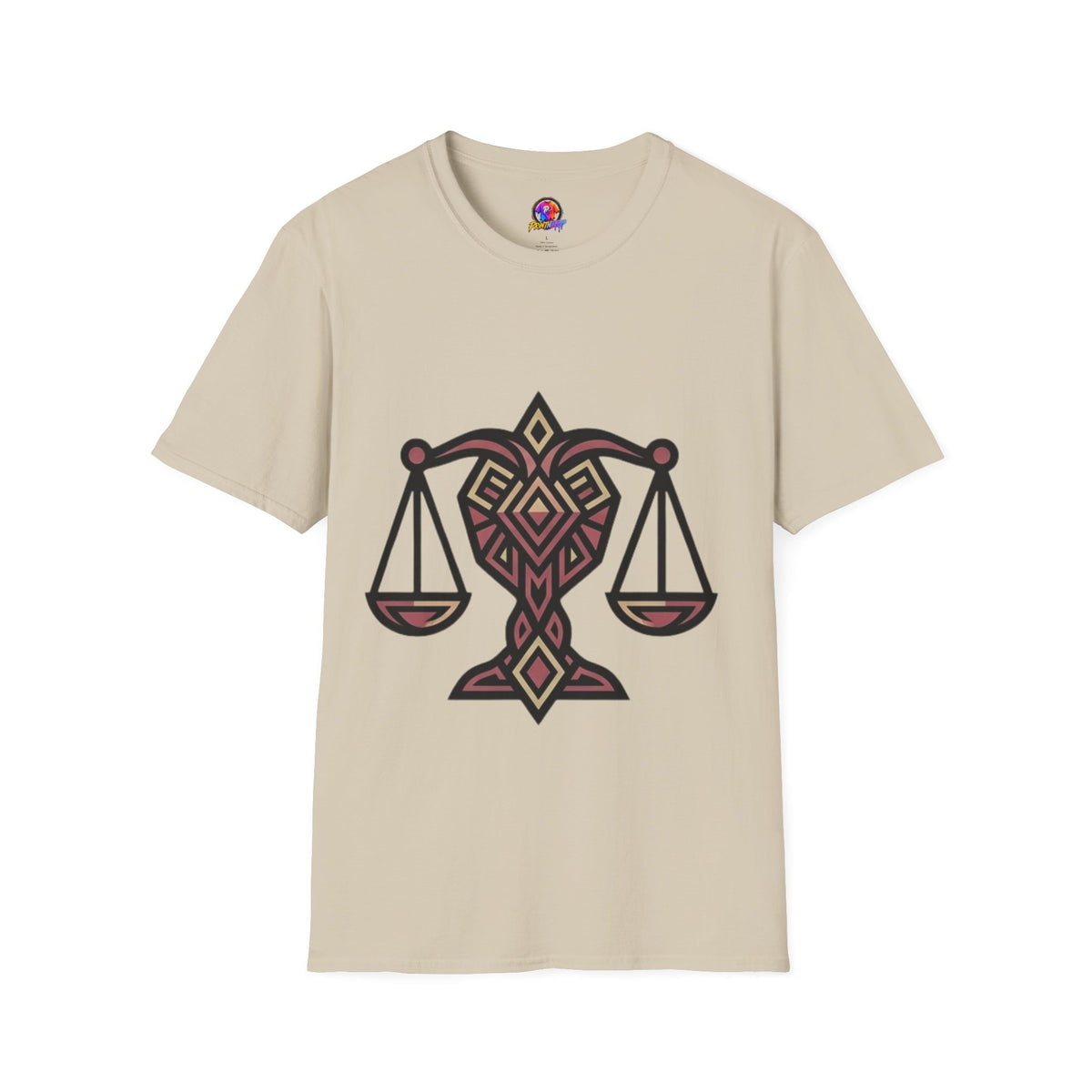 Libra Scales T-Shirt — Geometric Zodiac Libra Tee