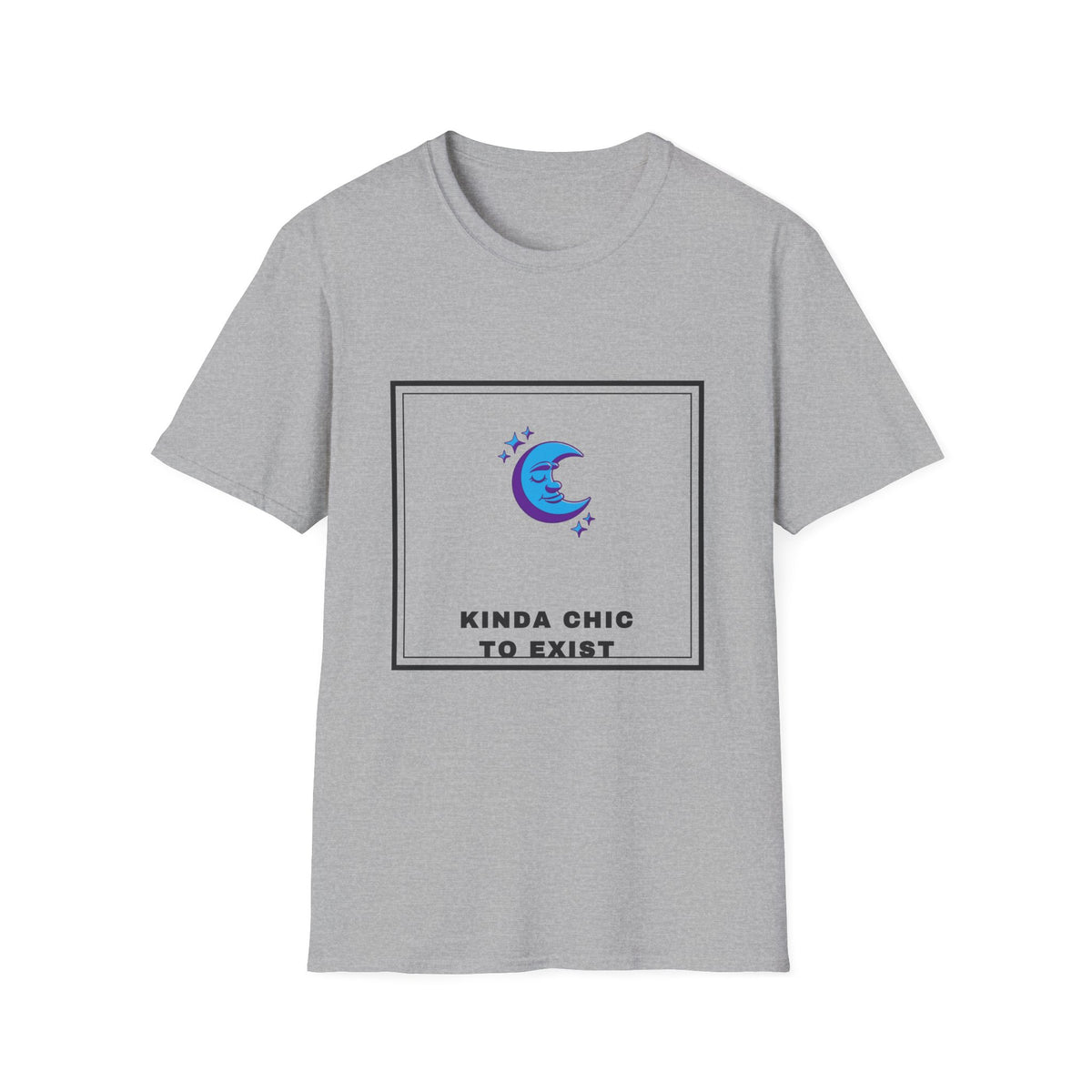 Moon Graphic Tee — "Kinda Chic to Exist" Cute Celestial T-Shirt - Trending Now - September 2026