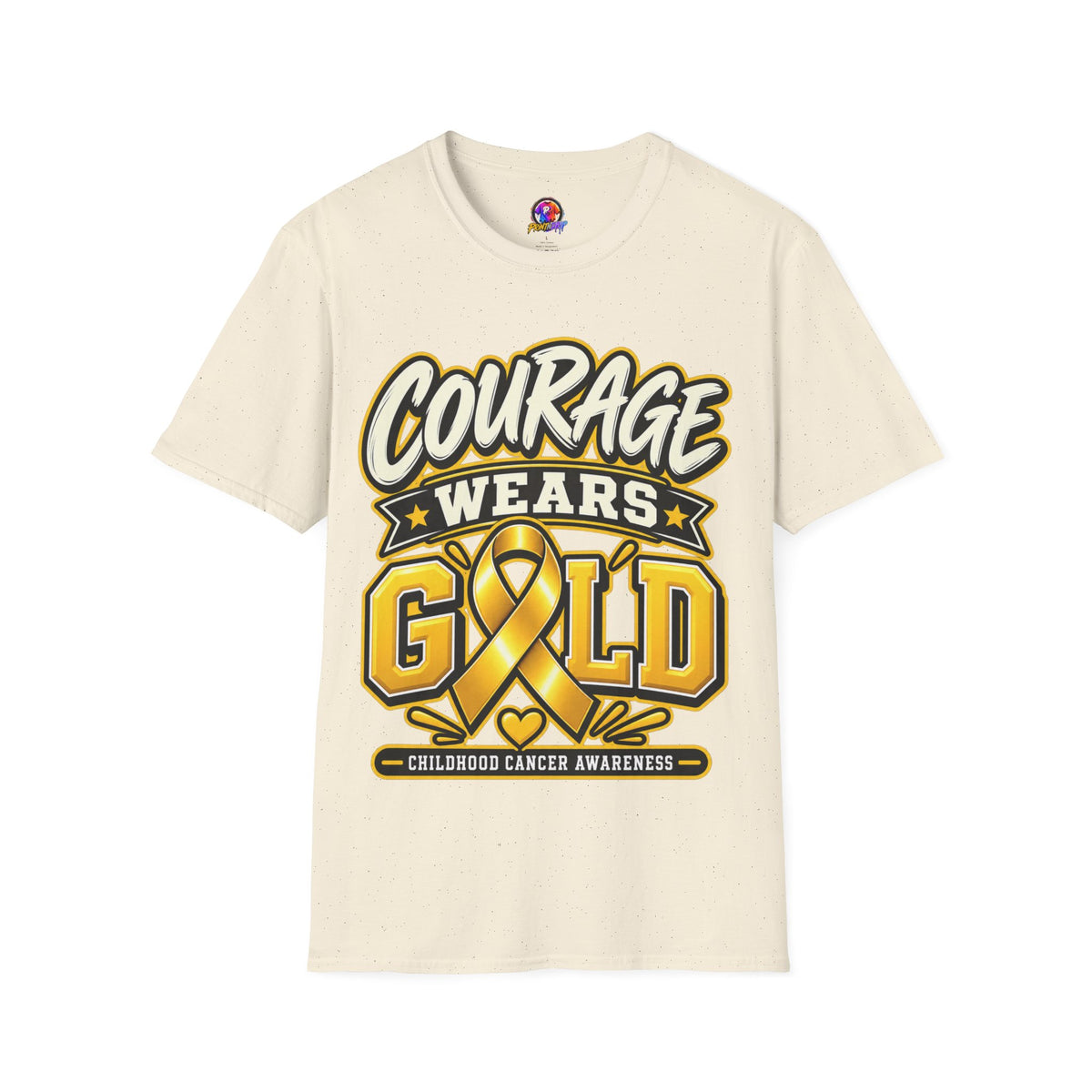Childhood Cancer Awareness T-Shirt — "Courage Wears Gold"