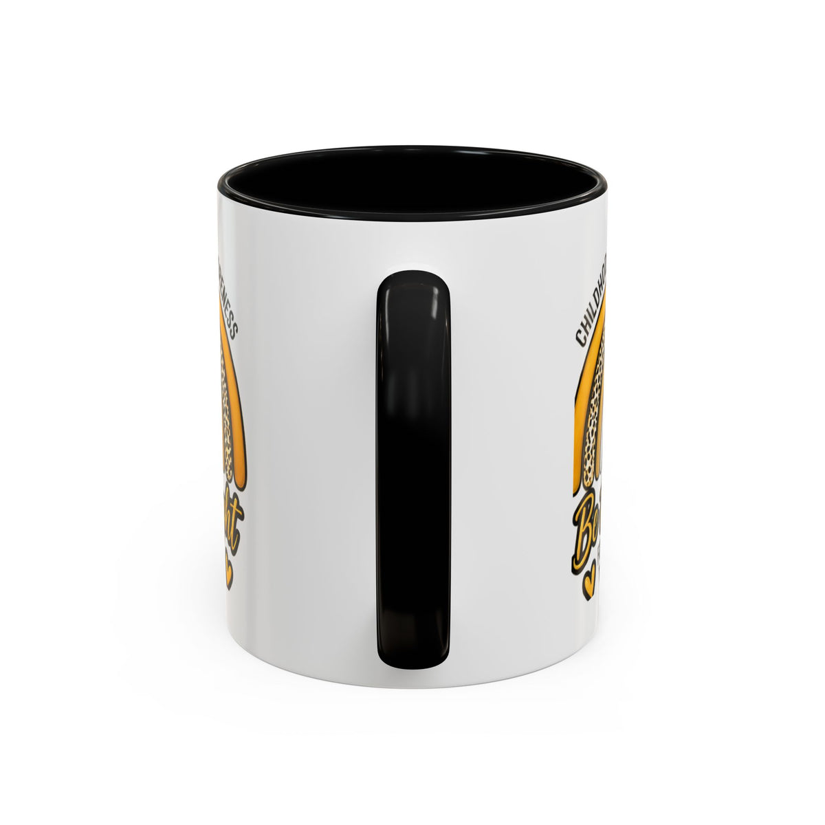 Childhood Cancer Awareness Accent Coffee Mug — "Be the Light" 11/15oz