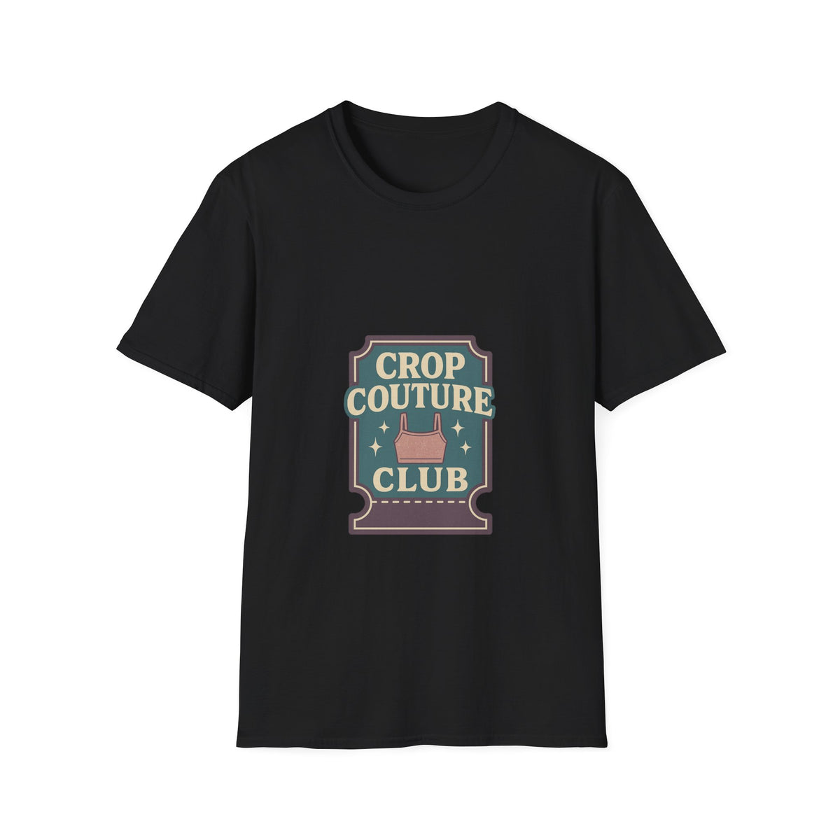 Crop Couture Club Retro Fashion Graphic Tee - Trending Now - October 2026