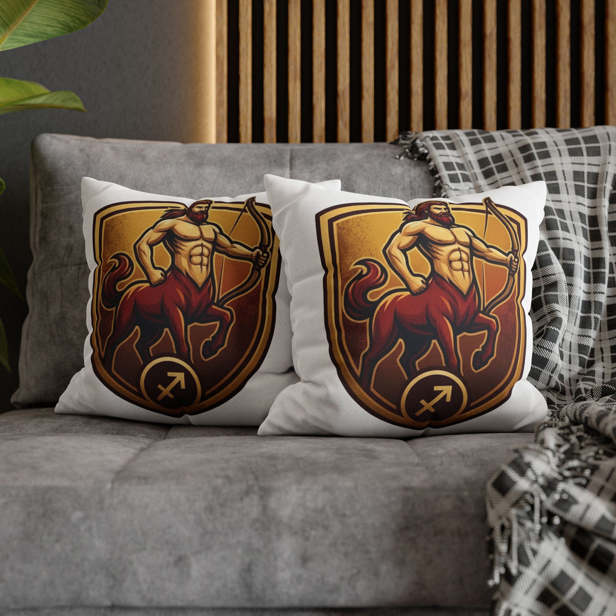Sagittarius Centaur Zodiac Pillowcase — Archer Constellation Decorative Cushion