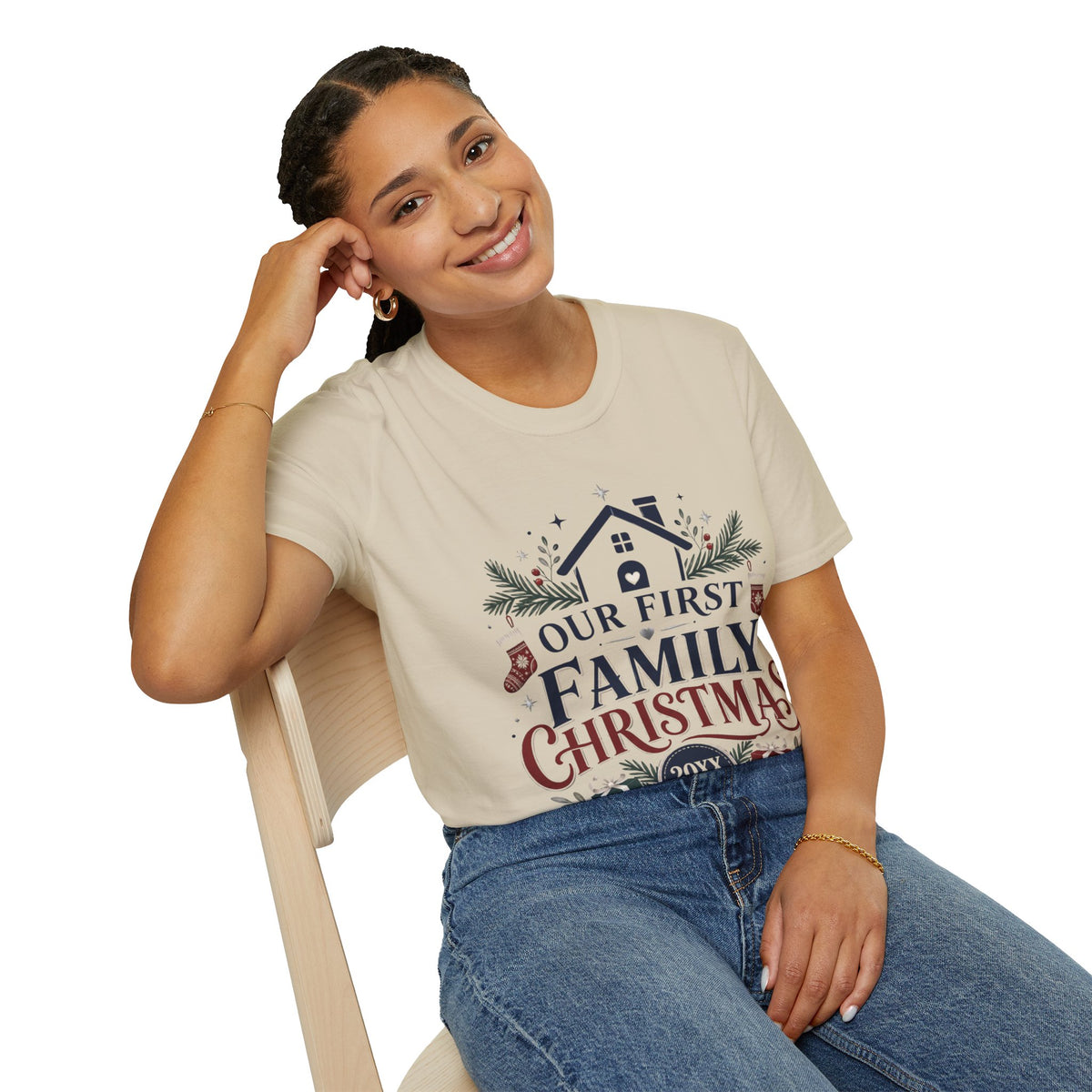 T-Shirt — Our First Family Christmas Personalized Tee