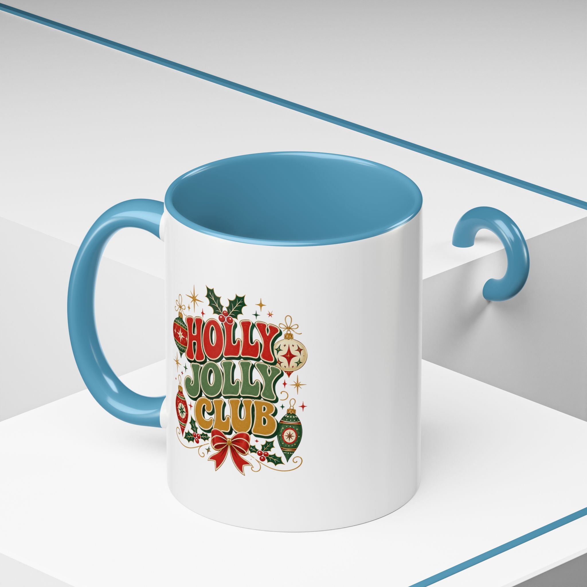 Accent Coffee Mug Holly Jolly Club