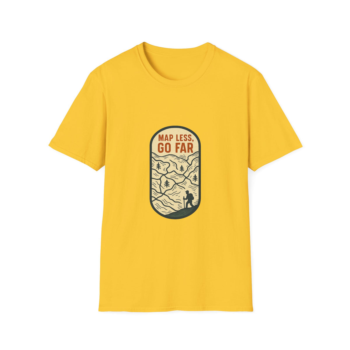 Map Less Go Far T‑Shirt — Vintage Adventure Travel Tee - Trending Now - August 2026