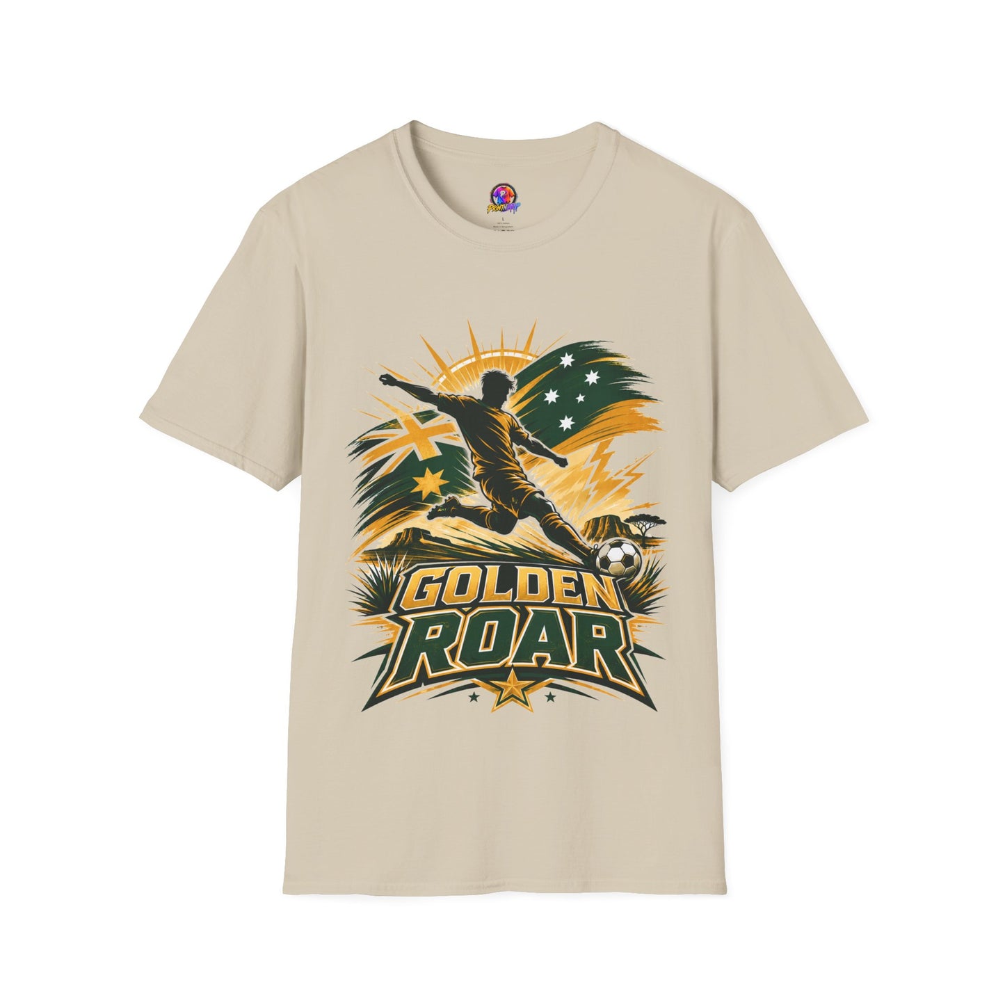 Australia Golden Roar Soccer T-Shirt — Australian Football Fan Tee