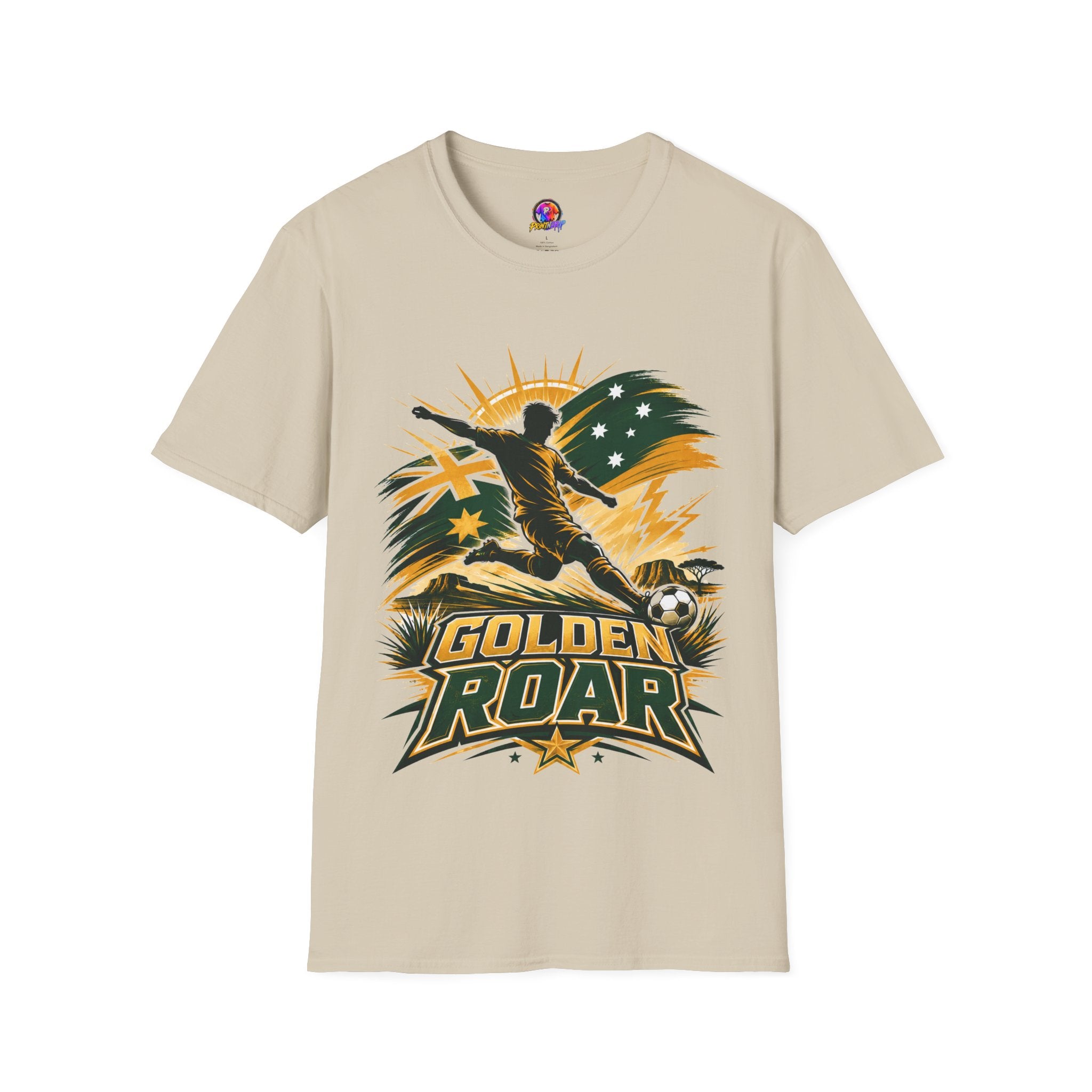 Australia Golden Roar Soccer T-Shirt — Australian Football Fan Tee