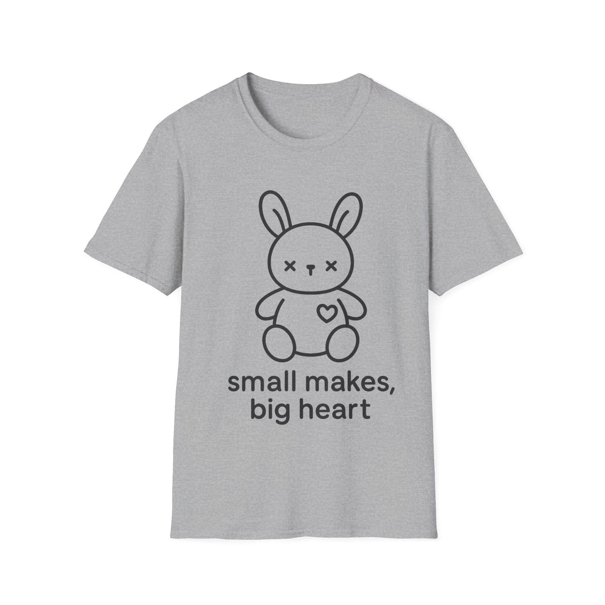 "Small Makes, Big Heart" Cute Amigurumi Bunny Tee - Crafting Crochet Yarn Lover White T-Shirt - Trending Now - September 2026