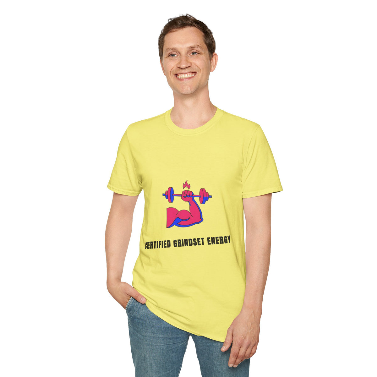 Certified Grindset Energy T-Shirt — Flame Dumbbell Fitness Tee - Trending Now - September 2026