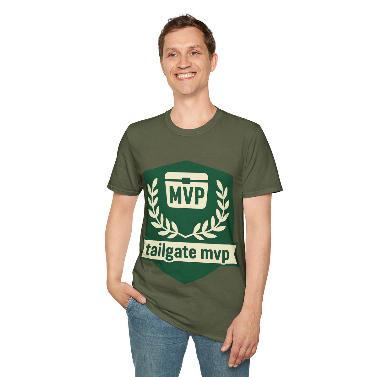 MVP Tailgate T-Shirt — Vintage Green MVP Badge Tee - Trending Now - August 2026