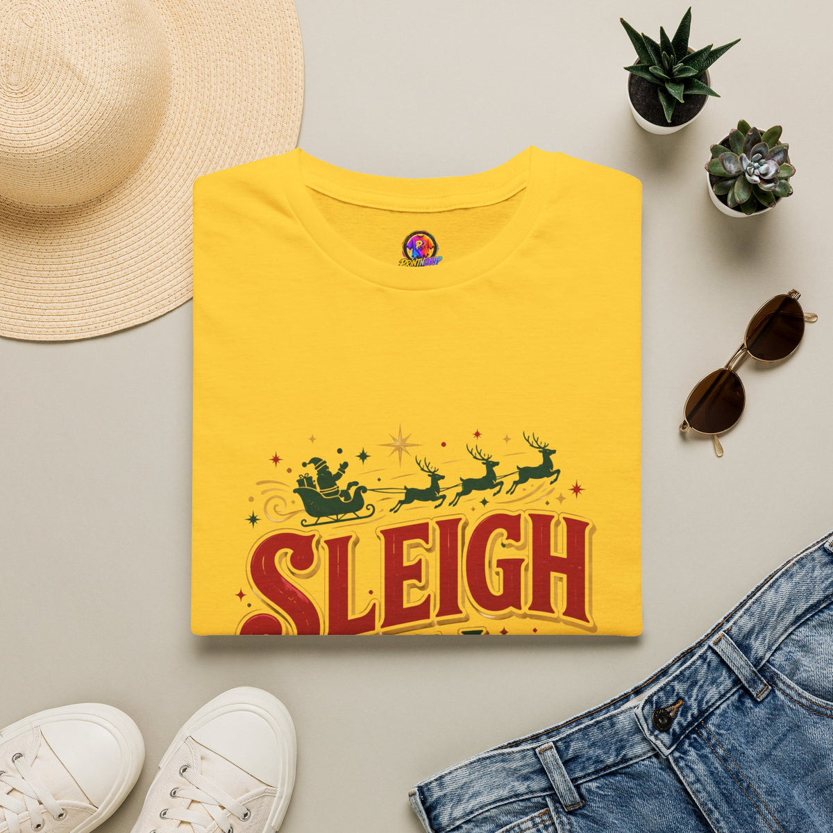Sleigh All Day Christmas T-Shirt