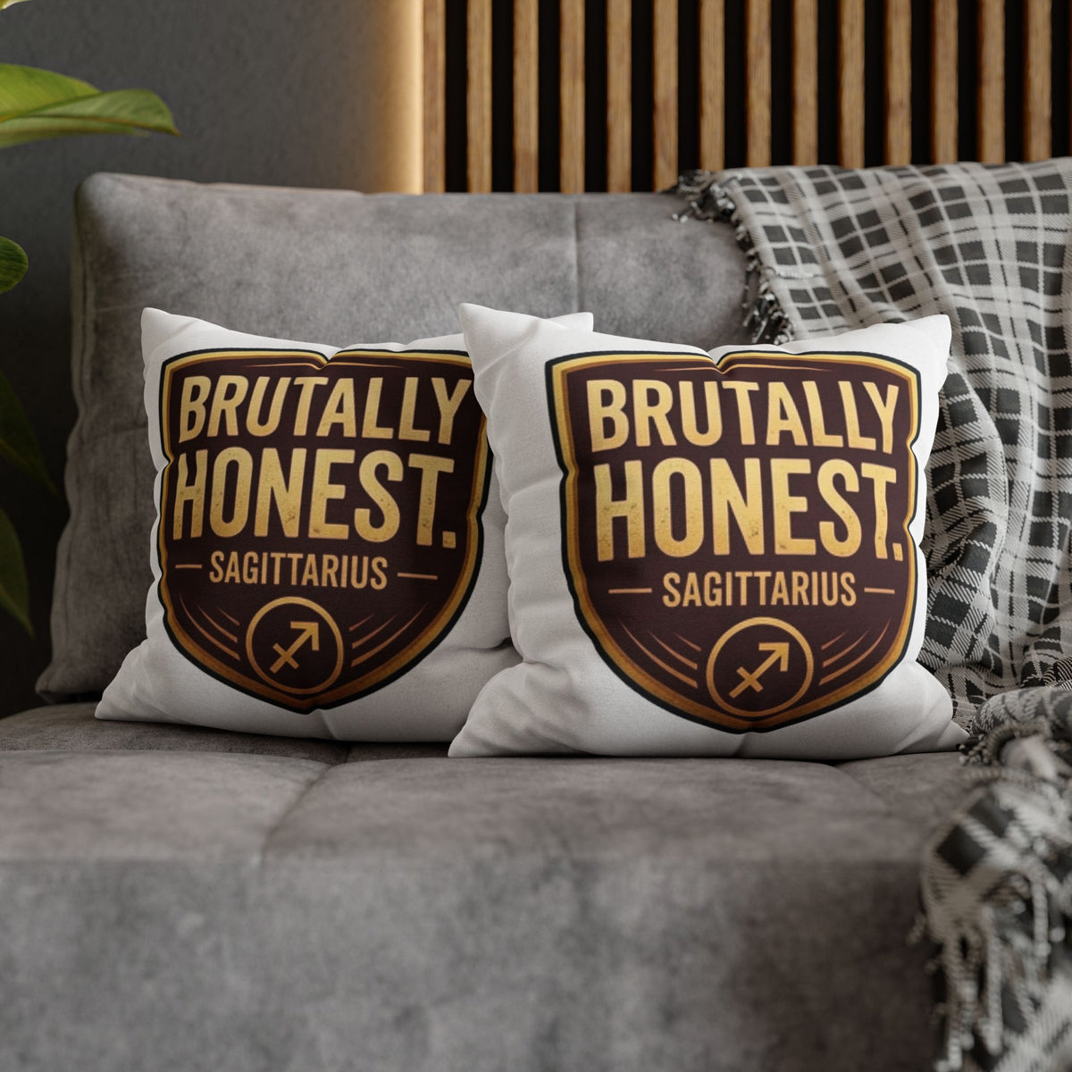 Sagittarius Brutally Honest Sagittarius Pillowcase — Zodiac Astrologer Accent Pillow