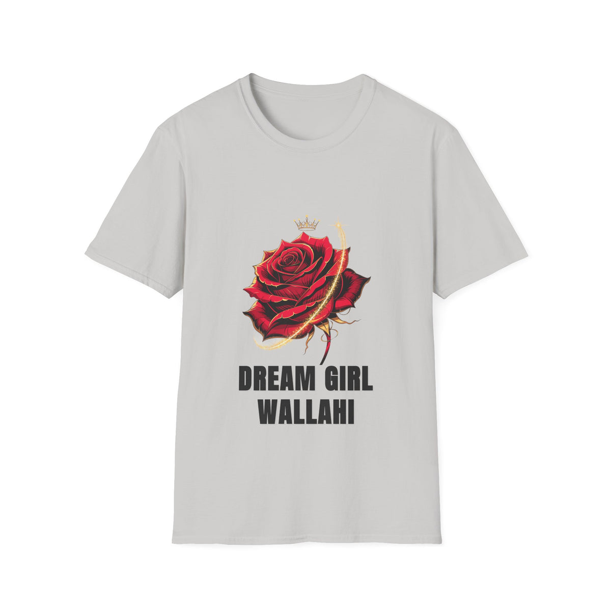 Dream Girl Wallahi Rose T-Shirt — Crowned Red Rose Graphic Tee - Trending Now - August 2026