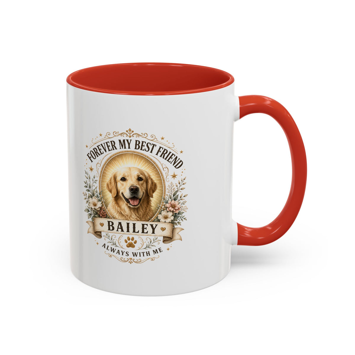 Milo Bailey Dog Dad Mom Personalized Dog Photo Coffee Mug — "Forever My Best Friend" Memorial Mug