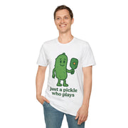 Pickle Shirt — "Just a Pickle Who Plays" Cute Pickle Gamer Tee - Trending Now - September 2026