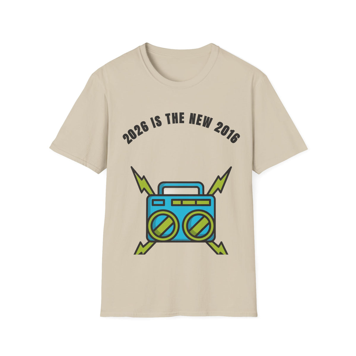 2026 Is The New 2016 T-Shirt — Retro Boombox Graphic Tee - Trending Now - September 2026