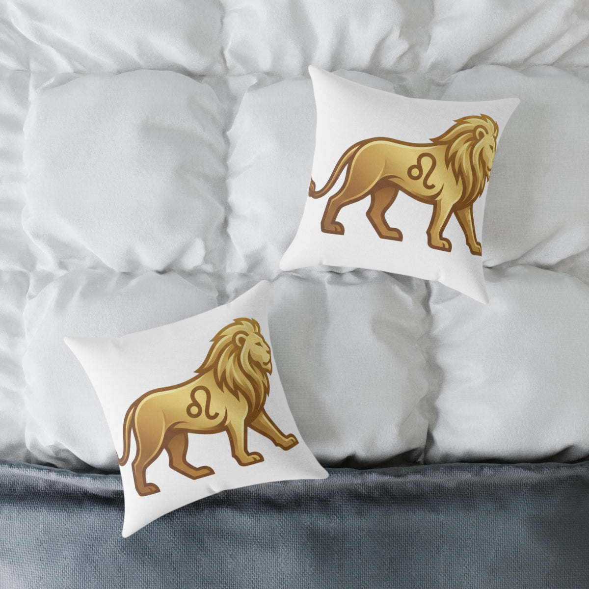 Lion Leo Zodiac Astrological  Square Poly Canvas Pillow