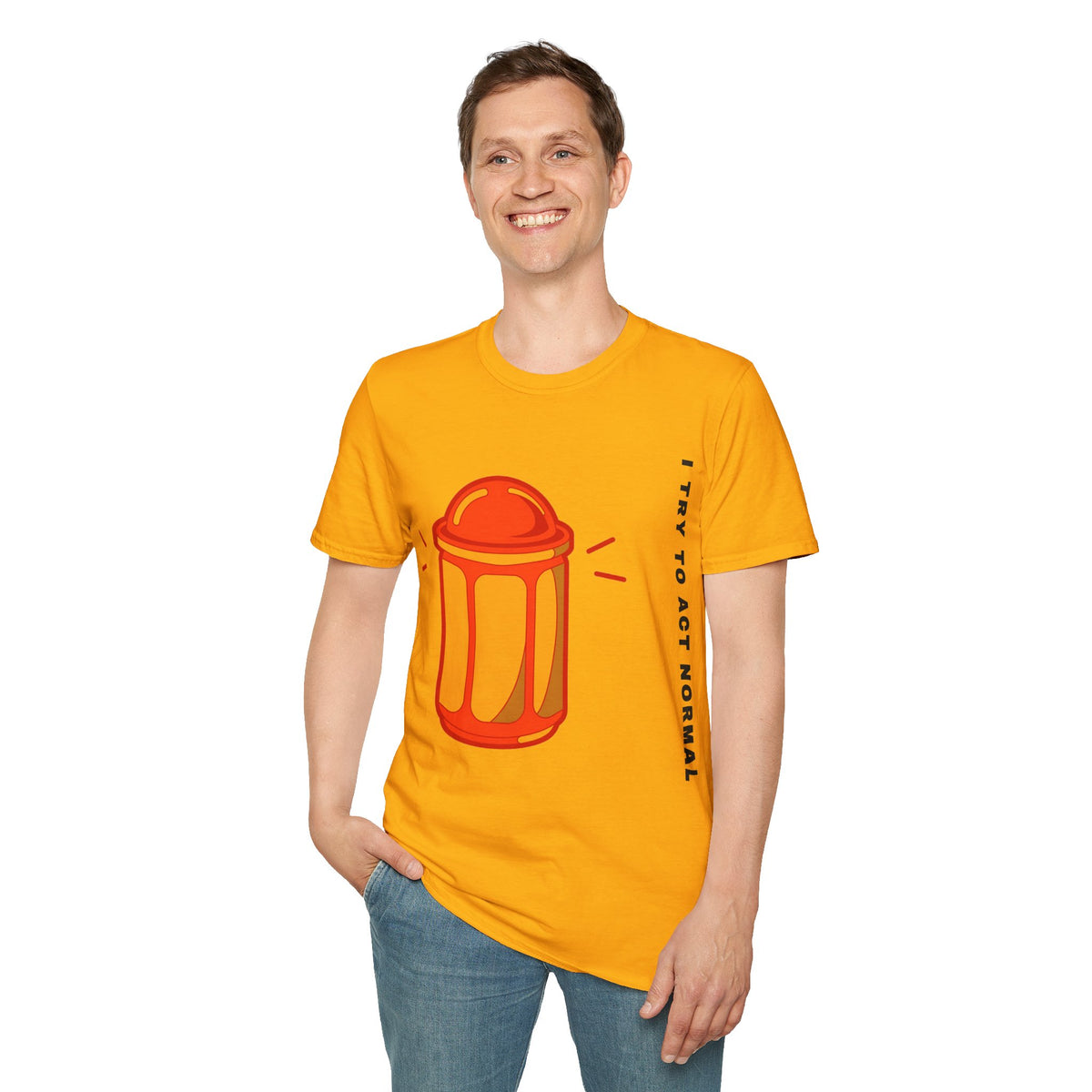T-Shirt — 'I Try to Be a Grown-Up' Cartoon Fire Hydrant Graphic Tee - Trending Now - September 2026