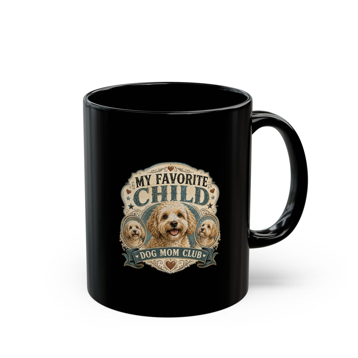 Milo Bailey Dog Dad Mom Dog Mom Mug — “My Favorite Child” Black Coffee Cup