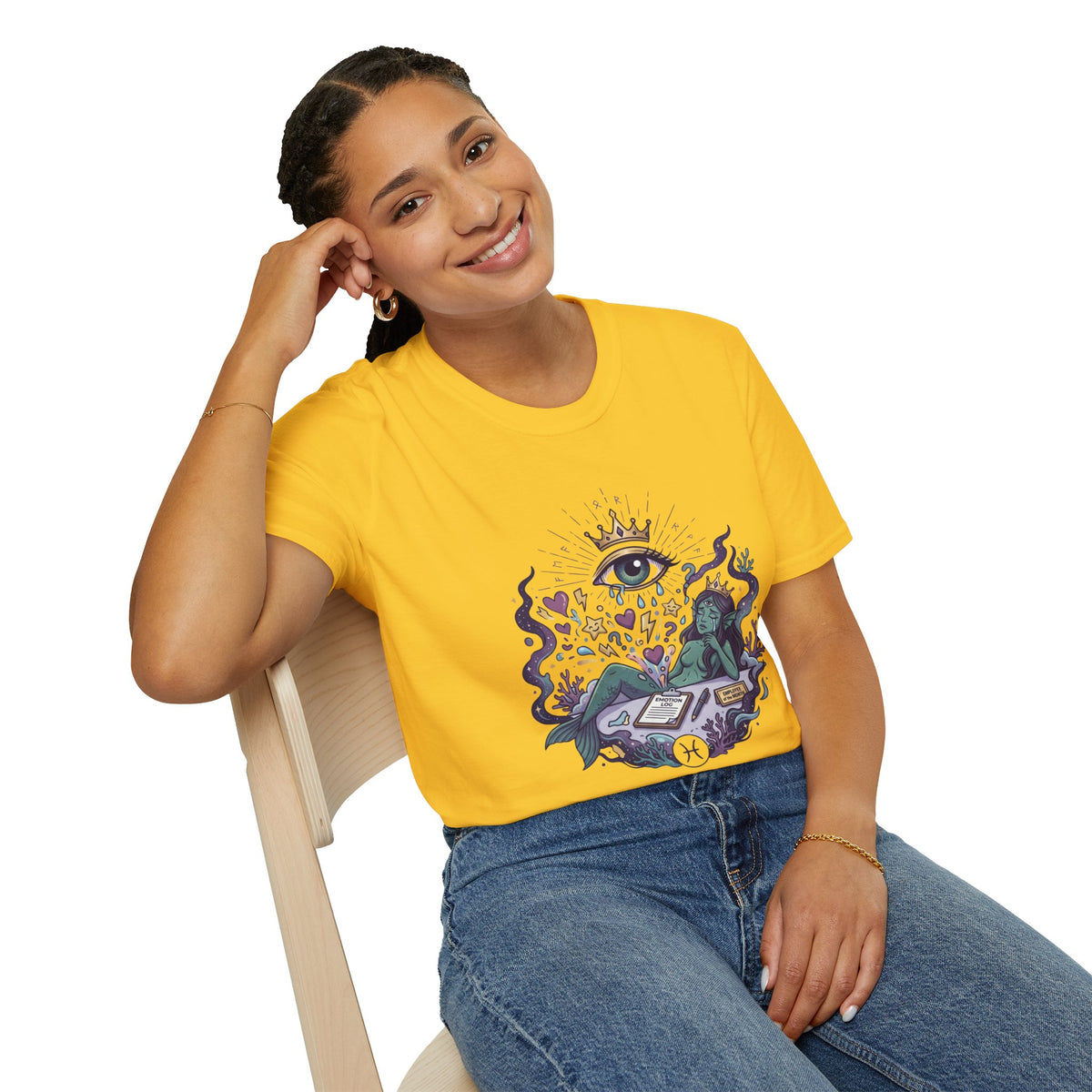 Mystic Eye Graphic T‑Shirt — 'Professional Over‑Feeler' Surreal Tee