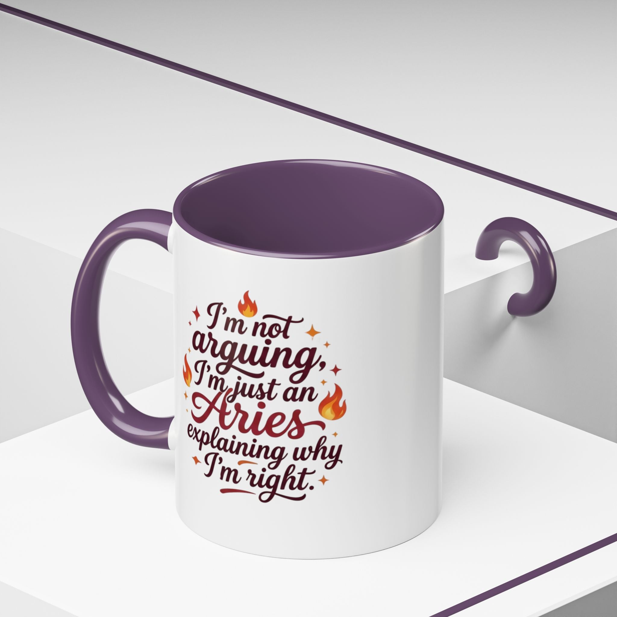 Aries Coffee Mug - “I’m Not Arguing, I’m Just an Aries Explaining Why I’m Right” Accent Mug